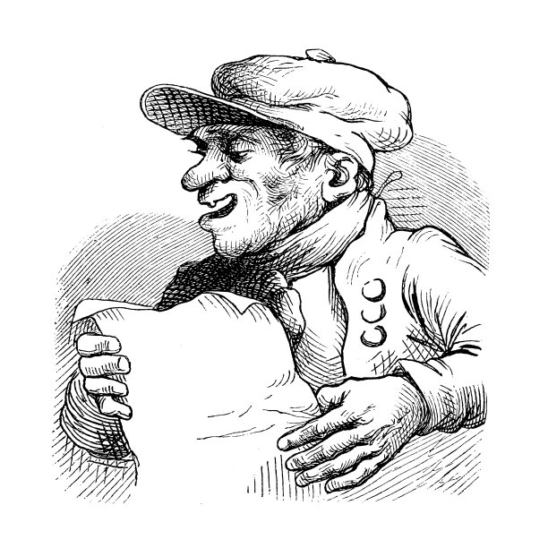 维多利亚时代的一个男人在读一封信图片下载