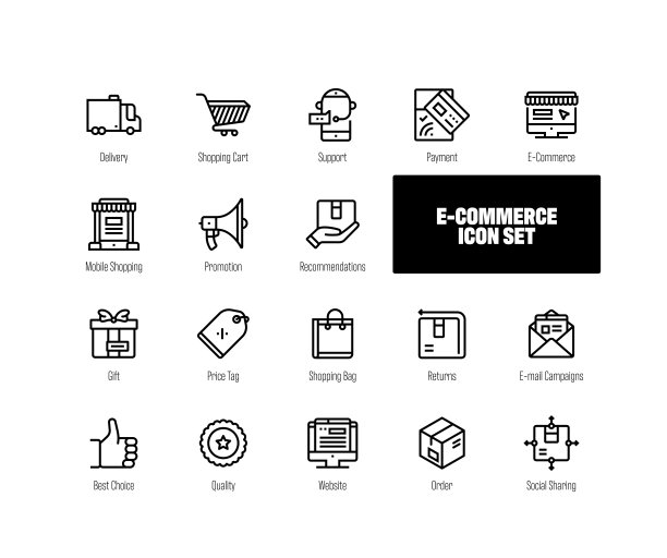 电子商务行图标图片下载