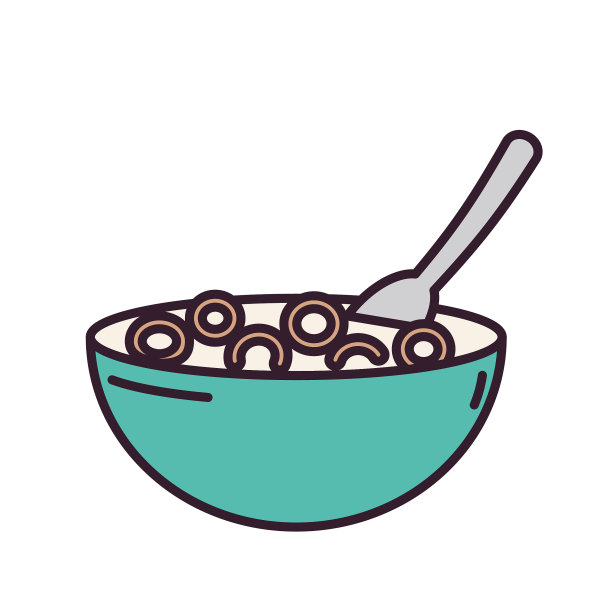 麦片碗-瘦线早餐图标图片下载