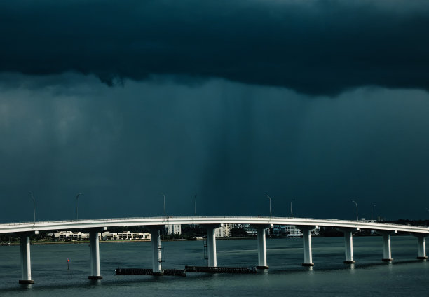 从酒店阳台俯瞰大桥图片下载