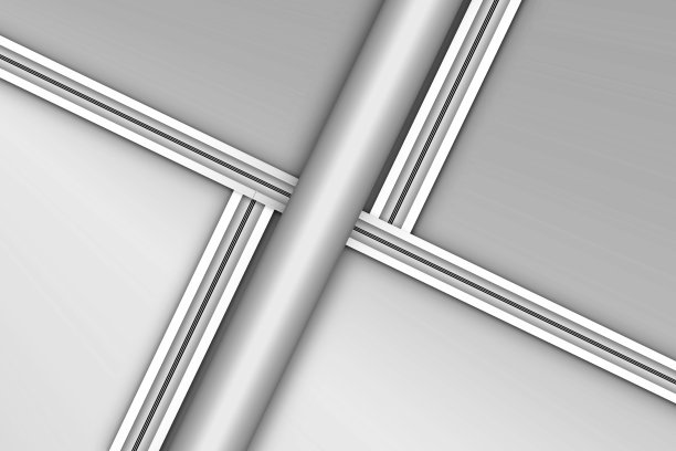 公司银色阴影金属板与装饰带。图片下载