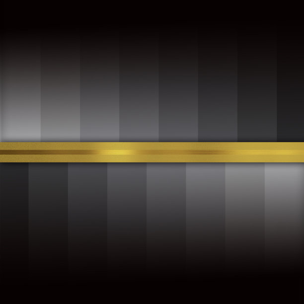 抽象金属背景，拉丝金属板与金金属装饰-缎带。图片下载