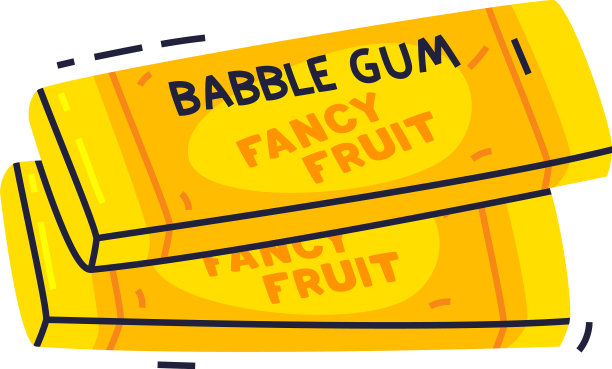 果黄色泡泡糖不如香甜的口香糖图片下载