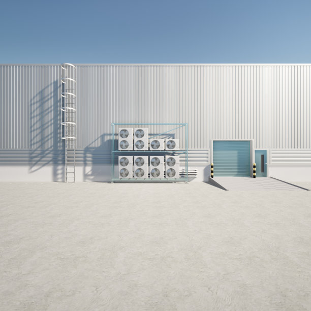 暖通空调系统冷凝器单元三维效果图。图片下载