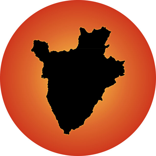 发光的布隆迪地图图片下载