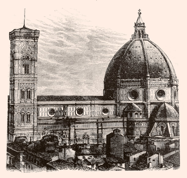 佛罗伦萨的圣玛丽亚大教堂的圆顶图片下载