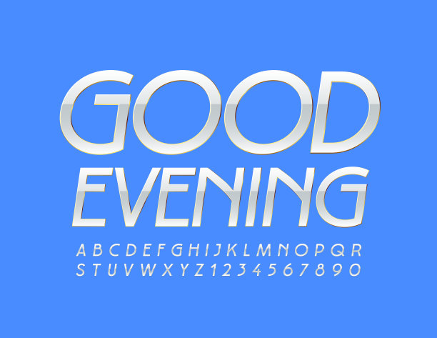 向量优雅的卡片晚上好与白色和金色字母和数字图片下载