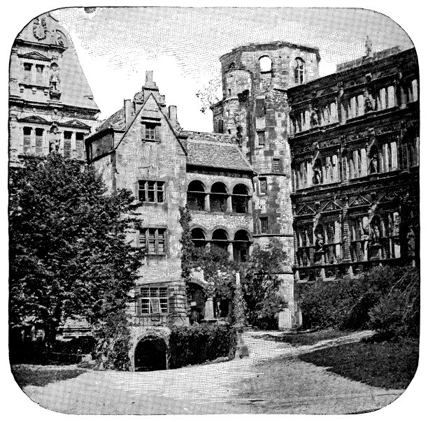 19世纪的德国，海德堡城堡遗址图片下载