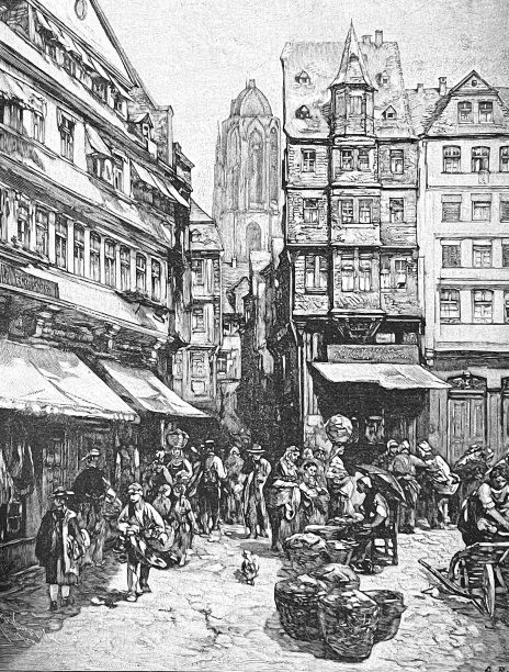 法兰克福-梅因，本德加斯图片下载