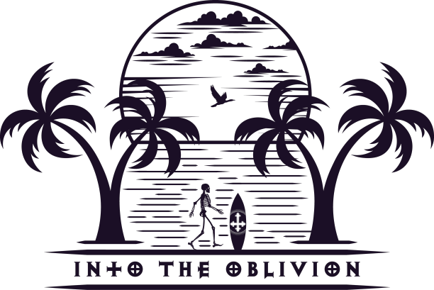 骷髅去冲浪了图片下载