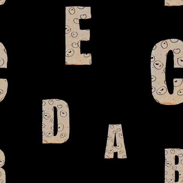 字母米色纹理纸黑色图案图片下载