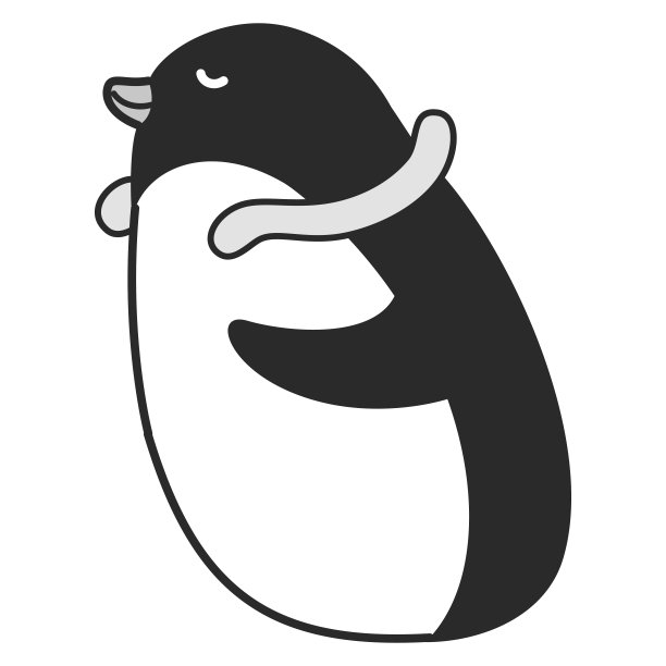 一只企鹅戴着一个很酷的颈环图片下载