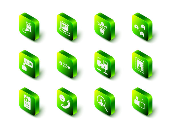 设置最好的朋友或最好的朋友永远，相框，朋友喝酒，放大镜搜索和来电手机图标。向量图片下载