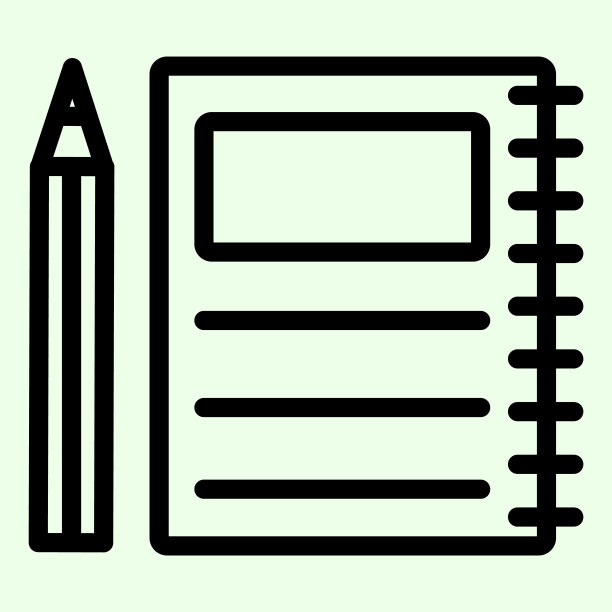 笔记本线路图标。书写螺旋记事本和铅笔轮廓风格的象形文字在白色的背景。商务和办公标志移动概念网页设计。矢量图形。图片下载