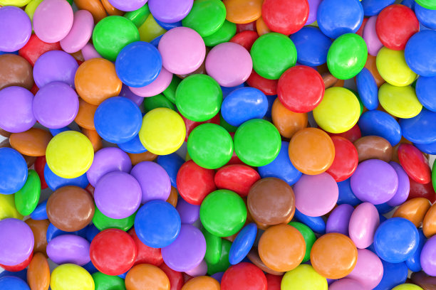 彩色糖果的抽象背景。3 d渲染。图片下载