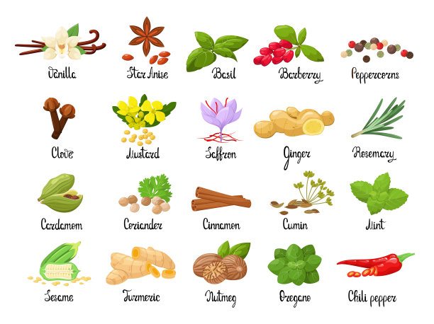 一套香料图片下载