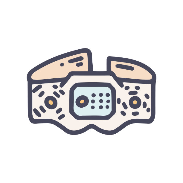 按摩带颜色涂鸦简单图标图片下载