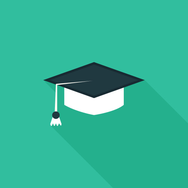 毕业平图标。向量符号说明。图片下载