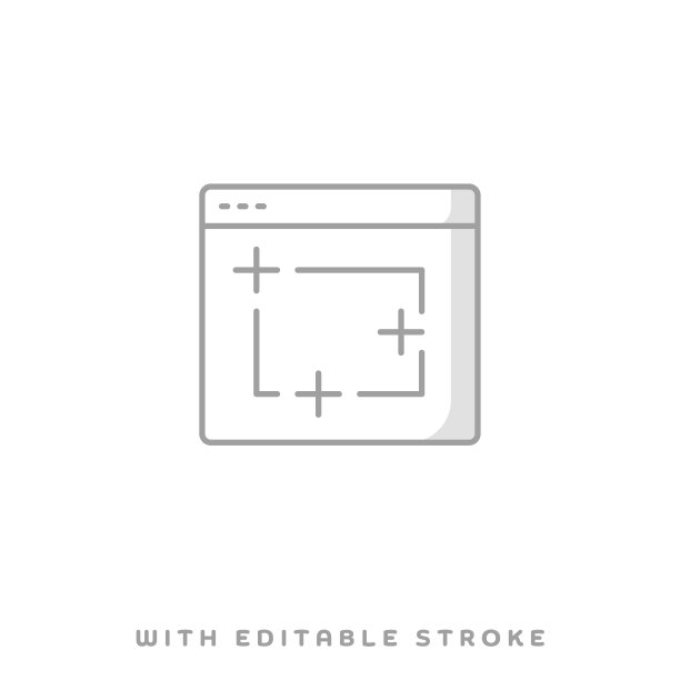 技术绘图概念线图标与阴影。矢量插图是轮廓风格，像素完美，适合网页和打印与编辑笔画。图片下载