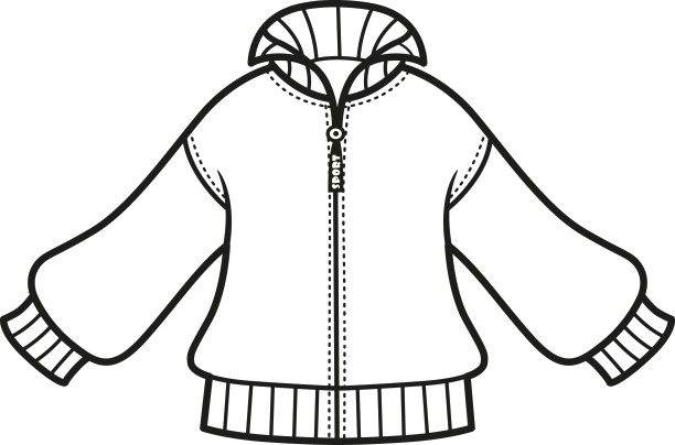拉链暖夹克轮廓上色图片下载