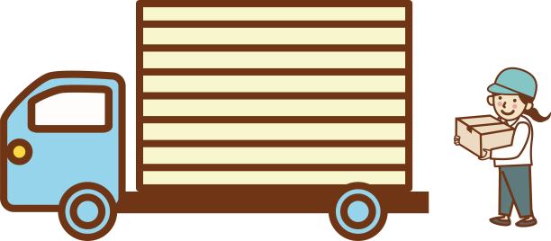 搬运行李到卡车上的女工人图片下载