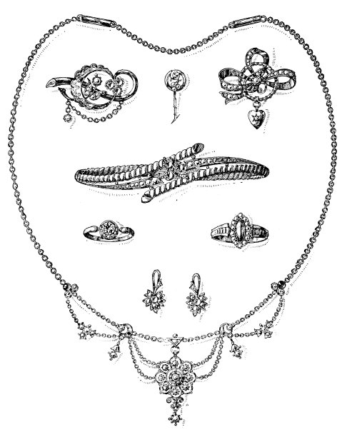 白色背景上的珠宝图片下载