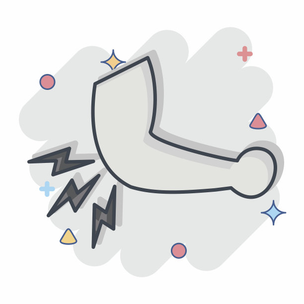 肘部图标与骨科符号漫画有关图片下载