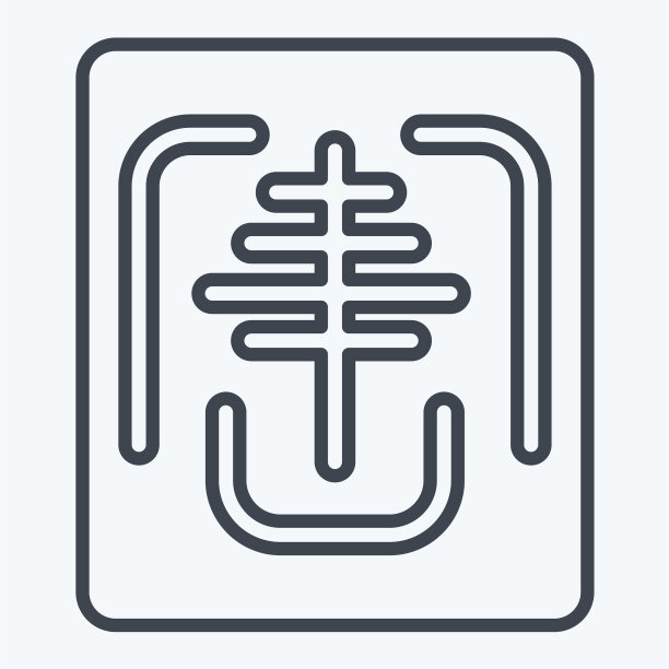 与骨科相关的X光线条图标图片下载