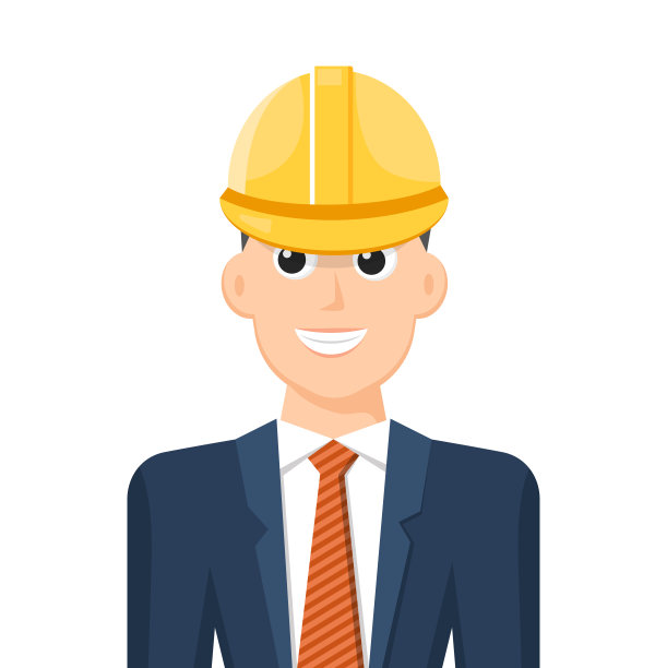 彩色简单的平面矢量工程师，图标或符号，人的概念矢量插图。图片下载