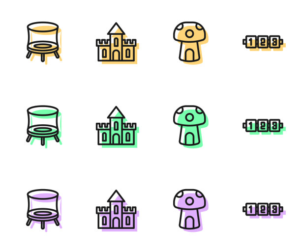 设线蘑菇屋跳蹦床沙图片下载