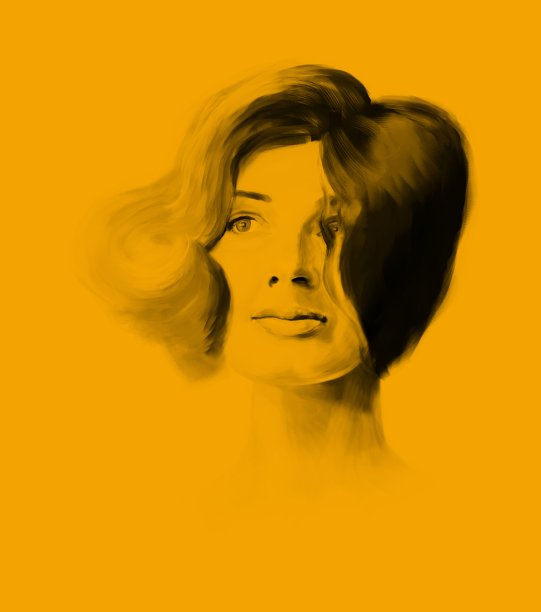 风景如画的女人肖像特写图片下载