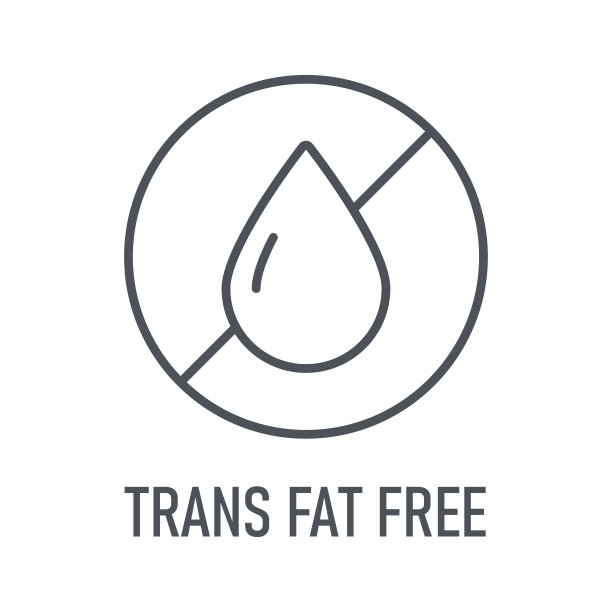 反式脂肪是免费的。自然产品。过敏原。食物不耐受。电脑图标,标签。贴纸。矢量插图。图片下载