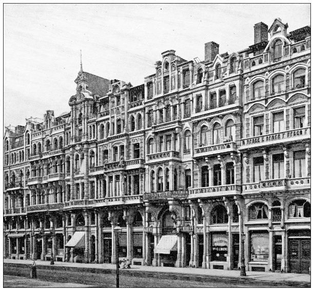 比利时的古董旅行照片:布鲁塞尔街图片下载