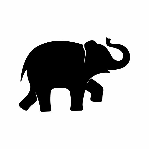 大象轮廓图标图片下载