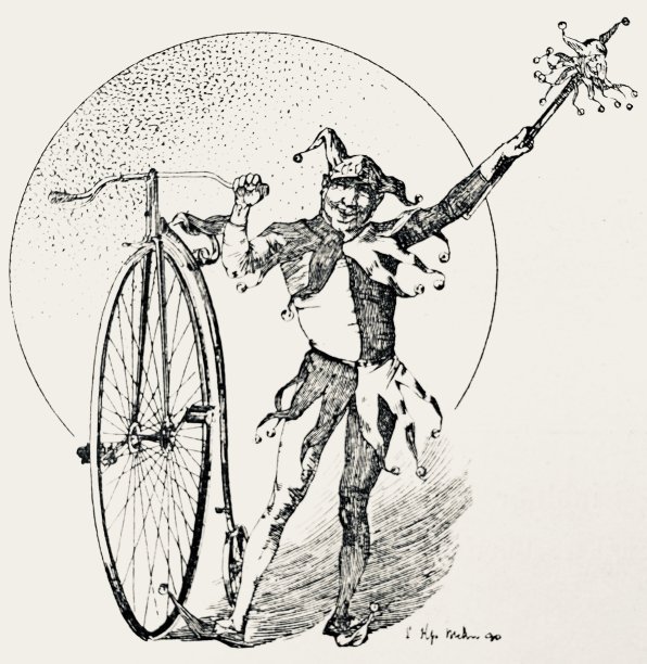 自行车幽默，傻瓜拿着一辆破自行车图片下载