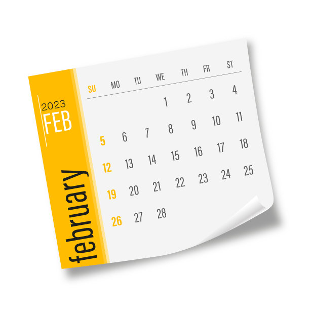 2023年2月日历图片下载