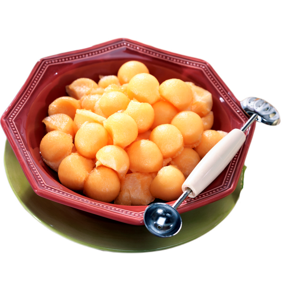 盘子里的哈密瓜球图片下载