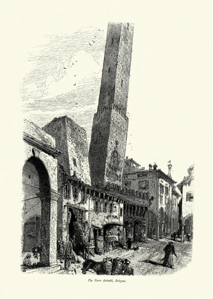 乐器店，驴，人，托尔阿西内利，博洛尼亚，意大利，19世纪图片下载