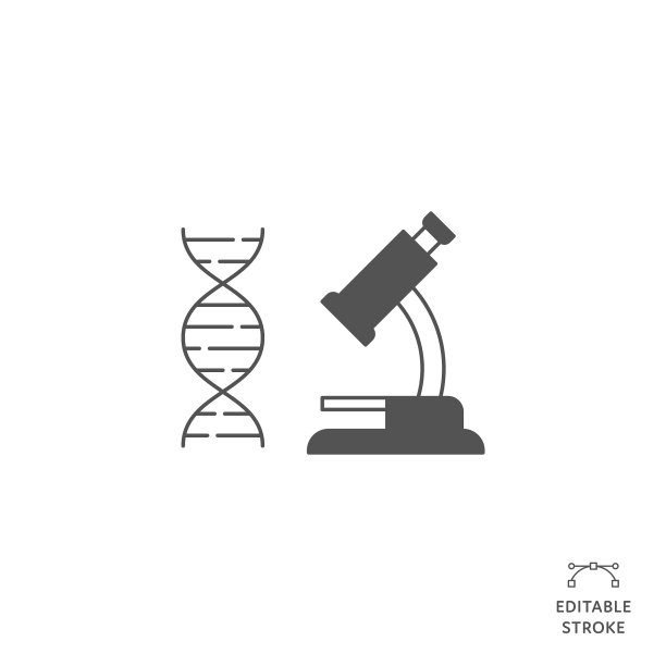 具有可编辑笔画的显微镜平线图标。Icon适用于网页设计、移动应用、UI、UX和GUI设计。图片下载