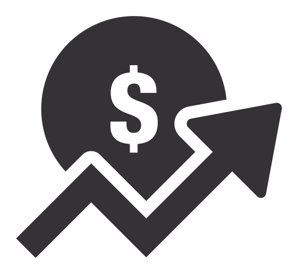金融硬币上升图标图片下载