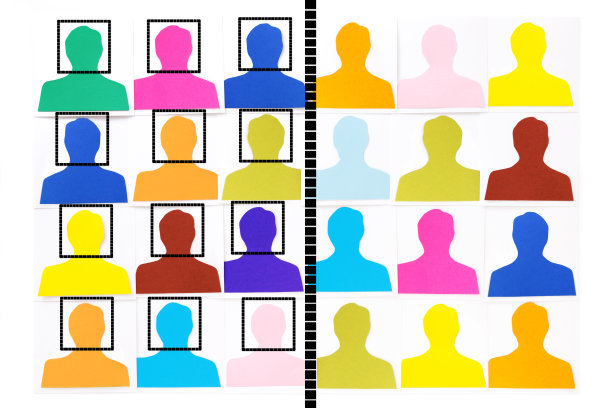 分开的面部识别的男人图片下载