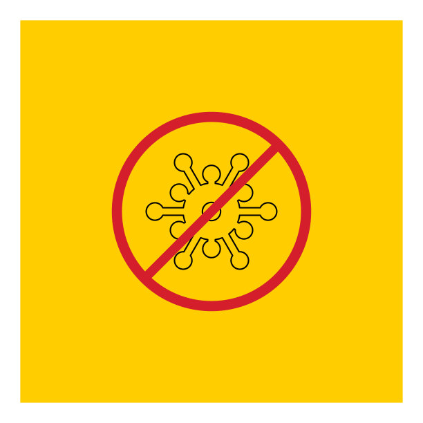 病毒、细菌、微生物停车标志矢量图标图片下载