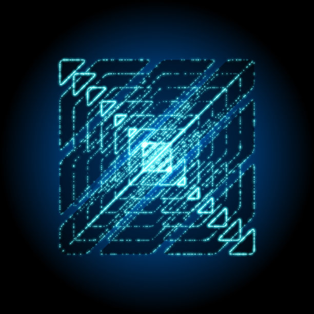 用激光点勾勒出正方形和三角形的轮廓图片下载