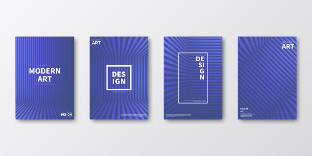 宣传册模板排版，蓝色封面设计，商业年报，传单，杂志图片下载