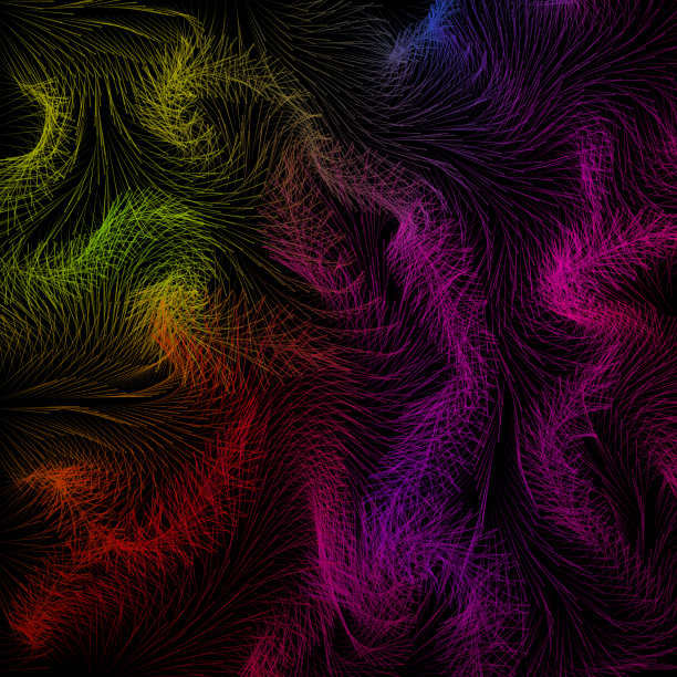 带箭头的紫绿场可视化图片下载