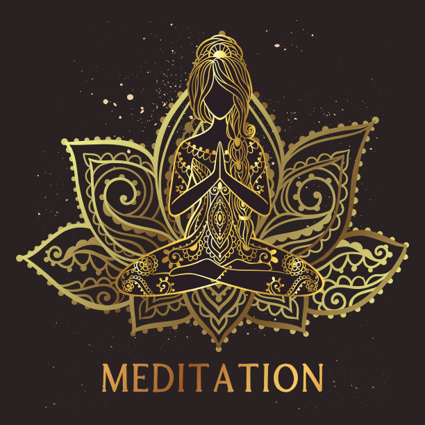 瑜伽冥想造型装饰图片下载