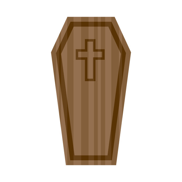棺材图标上透明的背景图片下载