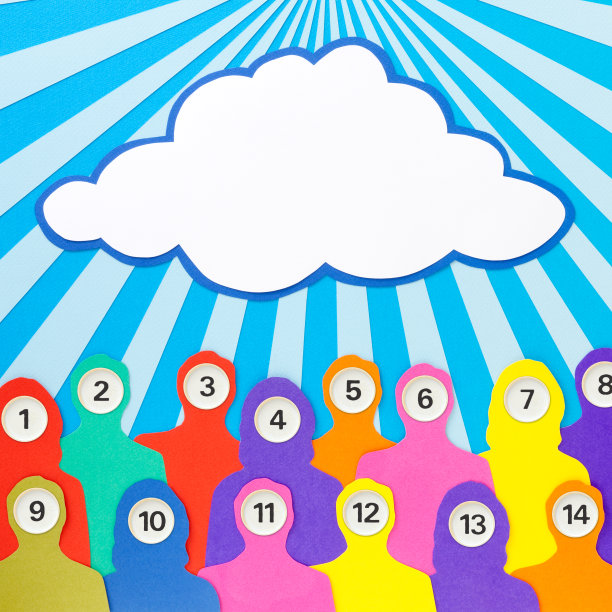 乌云下数着的人群图片下载