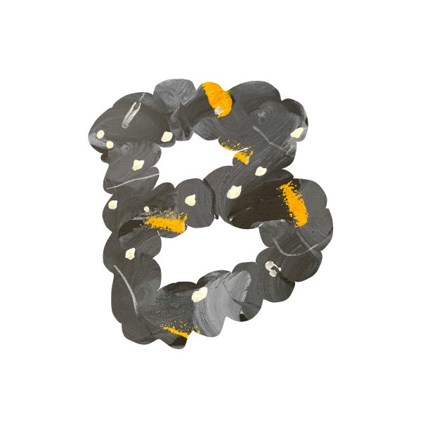 字母B纹理灰黄色纸图片下载