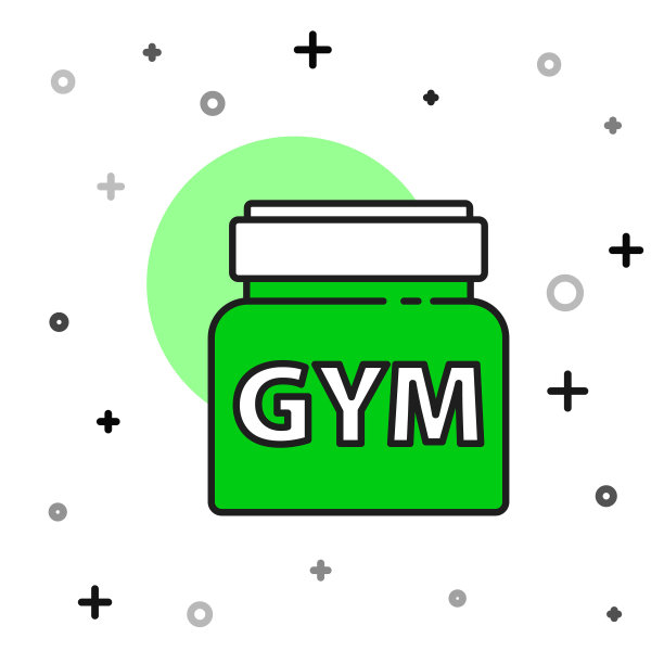 填充轮廓运动营养健美蛋白质能量饮料和食品图标隔离在白色背景。向量图片下载